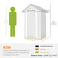 Outdoor Storage Shed with Lockable Door, Metal Garden Shed with 4 Vents for Backyard Patio