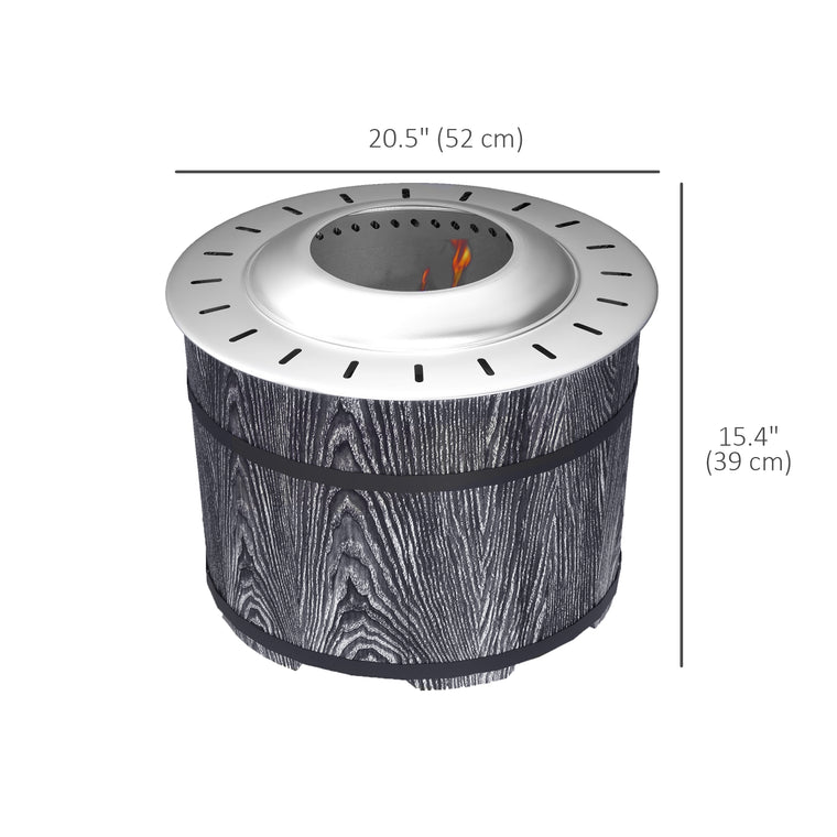 Black Smokeless Fire Pit with Mat