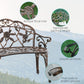 40" Outdoor Garden Bench, Cast Aluminum Antique Rose Style Patio Garden Park Loveseat Bench for Backyard, Porch, Balcony, Lawn, Bronze