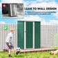 5 x 3ft Outdoor Storage Shed Metal Garden Shed Cabanon with Sloped Roof, Lockable Door for Tool, Green
