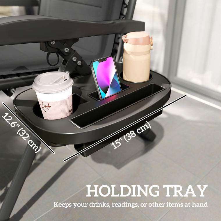 Zero Gravity Recliner with Cup Holder, 400 lbs Capacity