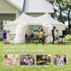 16' x 22' White Octagonal Party Tent Gazebo