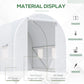 8.2x6.6x6.6ft Walk-in Tunnel Greenhouse Portable Garden Plant Growing Warm House with Door and Ventilation Window, White