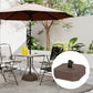 Square Patio Umbrella Base Holder, Outdoor Umbrella Stand, 17.7" L x 17.7" W x 9.8" H Brown