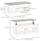 Lift-Top Coffee Table with Hidden Storage & Open Shelves