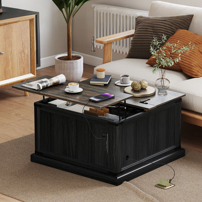 Lift Top Coffee Table with Charging Station