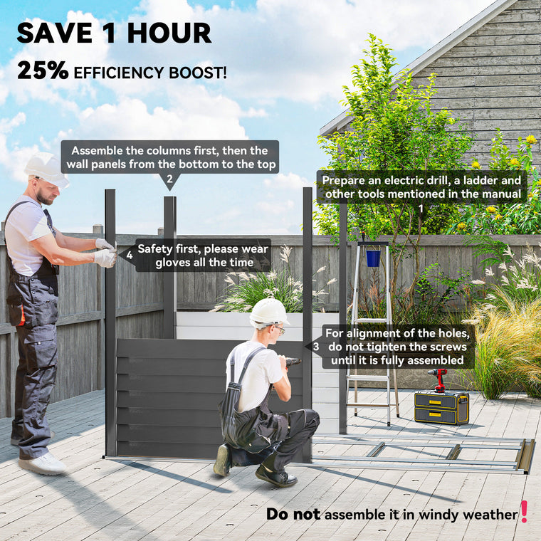 4.6' x 9' Metal Lean-To Shed with Lockable Doors