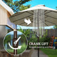 15' Outdoor Patio Umbrella with Twin Canopy Sunshade Steel Table Umbrella w/ Lift Crank, Cross base, Sandbag, Cream