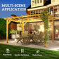 10' x 13' Wood Pergola, Outdoor Gazebo Grape Trellis for Climbing Plant Support, Garden, Patio, Backyard, Nature Wood