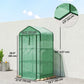 Mini Greenhouse with Screen Roof, Portable Small Greenhouse with Roll-Up Zipper Door