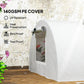 Portable Mini Greenhouse, Tunnel Growing Tent with 5 Mesh Windows and Steel Frame
