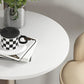 High Top Bar Table, Adjustable Round Kitchen Table with Swivel Top and Steel Base, Bistro Table for 2 People, White