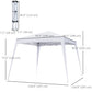 8' x 8' Pop Up Canopy, Outdoor Foldable Tent, Portable Canopy Tent with Carrying Bag for Camping, Party, Picnic, White
