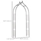 8FT Metal Garden Arch, Decorative Arbor Trellis for Climbing Plants, Wedding, Party, Event, Holiday, Black