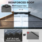 10' x 10' Hardtop Gazebo with 7mm Polycarbonate Double-Tier Roof, Outdoor Gazebo with Netting and Curtains, Dark Grey