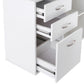 L-Shaped Desk, Computer Corner Desk with Storage Shelf, Drawer, PC Table Home Office Workstation, White
