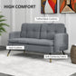 55" Loveseat Sofa, Corduroy Love Seat w/ S spring, Steel Legs and Button Tufting, Small Couch for Living Room, Dark Grey