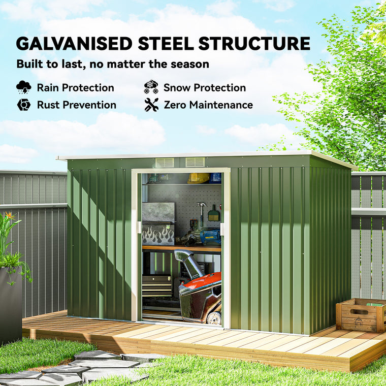 9' x 4' Storage Shed with Foundation Kit and Ventilation