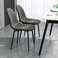 Retro Dining Table Chairs Set of 4, PU Leather Upholstered Kitchen Table Chairs for Living Room, Bedroom