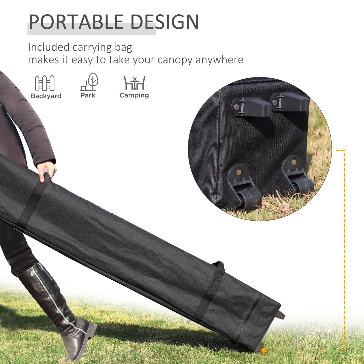 10' x 10' Pop Up Canopy Tent, Instant Sun Shelter, Tents for Parties, with Wheeled Carry Bag, for Outdoor, Garden, Patio, Red