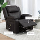 Lift Chair for Seniors, PU Leather Upholstered Electric Recliner Chair with Remote, Side Pockets, Quick Assembly, Brown