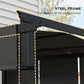 Metal Pergola, Outdoor Pergola with Retractable Canopy, for Garden, Patio, Backyard, Deck
