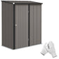 5' x 3' Outdoor Storage Shed, Steel Garden Shed with Single Lockable Door, Tool Storage Shed for Backyard, Light Grey
