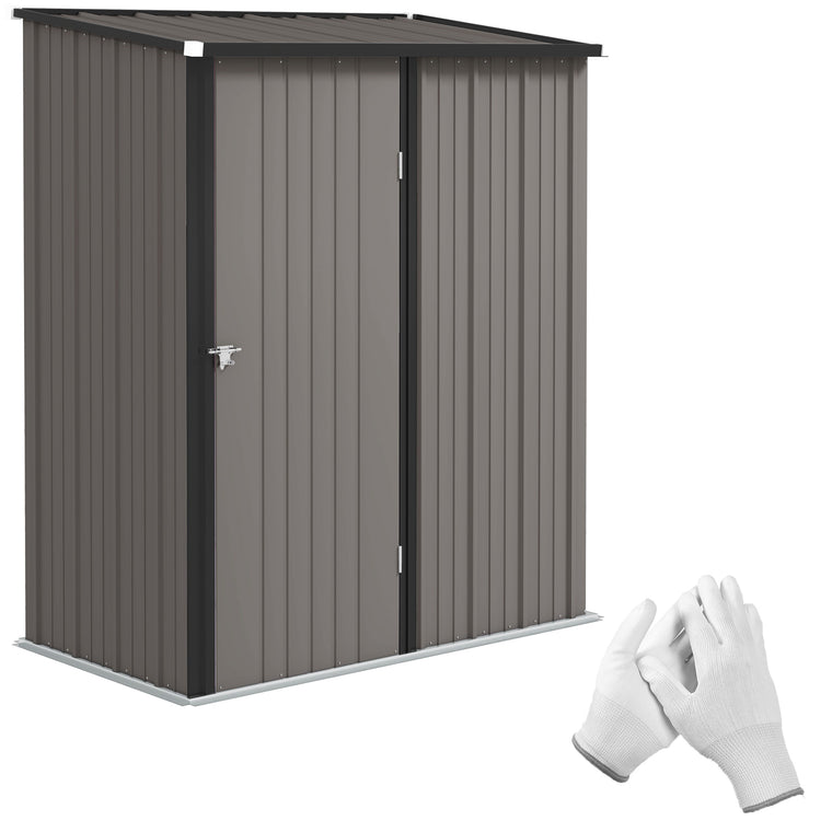 5' x 3' Steel Garden Shed with Lockable Doors