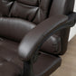 High Back Office Chair PU Leather Executive Office Chair with Retractable Footrest Padded Armrest Coffee