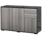 Kitchen Sideboard Storage Cabinet, Modern Coffee Bar with Push-Open Design and 2 Drawers for Living Room, Black