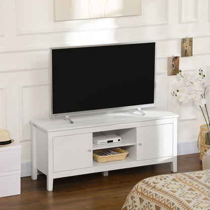 47.2" TV Stand with Storage Cupboards - White