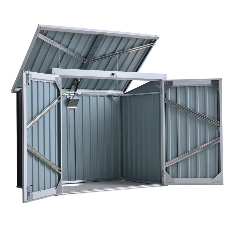 5' x 3' Garbage Bin Shed with Lockable Doors