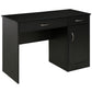 Computer Desk with Storage Drawers, Study Writing Table with Cabinet Adjustable Shelf for Home Office Workstation Bedroom, Black