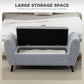 Upholstered Storage Bench with Arms, Modern Ottoman Bench for Bedroom, Entryway, and Living Room, Grey