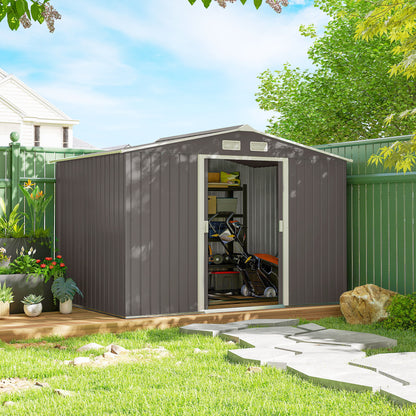 9' x 6' Garden Shed with Double Doors and Foundation Kit