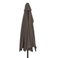 9ft Half Round Umbrella Outdoor Patio Garden Balcony Parasol Window Sun Shade w/ 5 Ribs Coffee