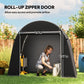 8' x 4' Portable Shed, Waterproof Bike Tent with Roll-up Zipper Door and Galvanised Metal Frame for Bike, Garden Tools