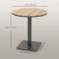 Outdoor Side Table, 28" Weather Resistant Round Patio Table with Slatted Design for Garden, Terrace, Balcony, Natural
