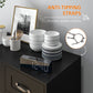 Modern Sideboard Buffet Cabinet with 4 Drawers and 2 Beadboard Doors, Kitchen Storage Cabinet, Black
