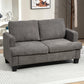 54.3" Loveseat Sofa, 2 Seater Sofa with Removable Cushions, Small Couch with Solid Wood Frame for Living Room, Dark Grey