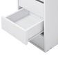Corner Dressing Table, Makeup Desk with 3-piece Mirror and 5 Drawers, White