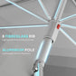 6 ft Beach Umbrella Portable with Sand Anchor, Carry Bag, Adjustable Height & Tilt, UPF50+ UV Protection, Grey