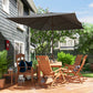 6.5x10ft Patio Umbrella, Rectangle Market Umbrella, Dark Grey