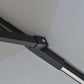 10FT Cantilever Patio Umbrella with Lights Solar Powered Offset Umbrella with Crank and Cross Base for Deck Light Grey