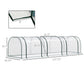 138"x39"x32" Transparent PVC Mini Tunnel Greenhouse Garden Green Grow Shed Portable Plant Flower Warm House Steel Frame Zipped Doors