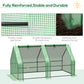 6' x 3' x 3' Portable Tunnel Greenhouse Outdoor Garden Mini with Large Zipper Doors & Water/UV PE Cover Green
