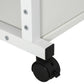 Mobile Standing Desk, Adjustable Height 31.5 inch Stand Up Desk with Wheels for Home Office, White