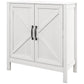 Sideboard Buffet, Kitchen Storage Cabinet with Barn Door and Adjustable Shelves, Storage Pantry, White Wood Grain