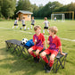 Portable 6-Seater Folding Camping Chair, Team Bench Chair with Carry Bag for Soccer Football Team, No Assembly