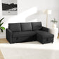 83" Pull-Out Sleeper Sectional with Storage Chaise - Black